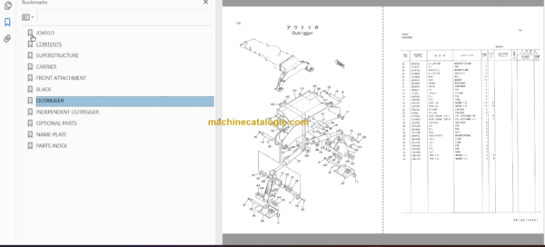 JD495D Wheeled Hydraulic Excavator Parts Catalog & Equipment Components Parts Catalog