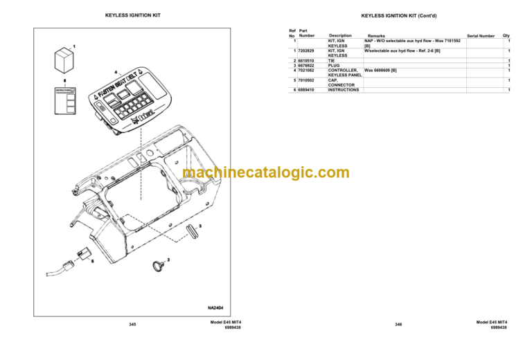 Bobcat E45 Compact Excavator Parts Manual