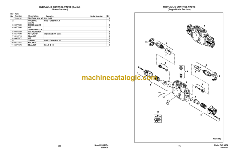Bobcat E45 Compact Excavator Parts Manual