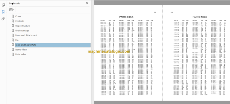 Hitachi MA145-5 Amphibious Soft Terrain Vehicle Parts Catalog & Equipment Components Parts Catalog