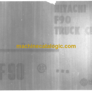 Hitachi F90 TRUCK CRANE PARTS LIST