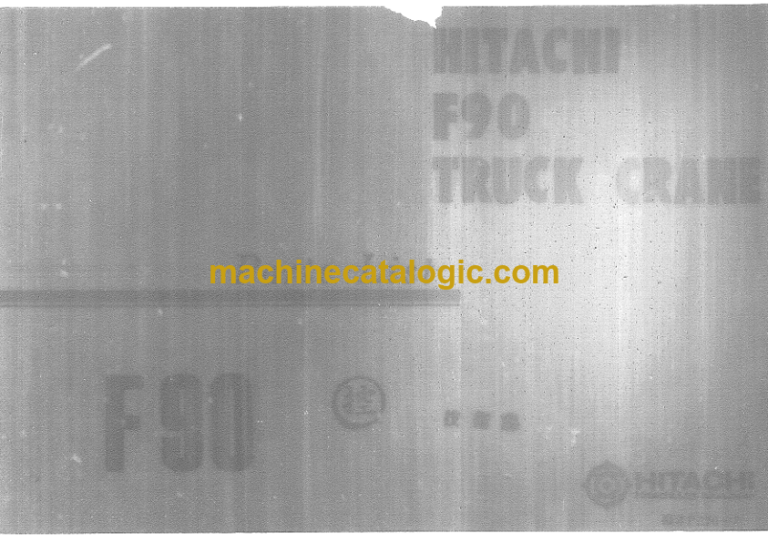 Hitachi F90 TRUCK CRANE PARTS LIST