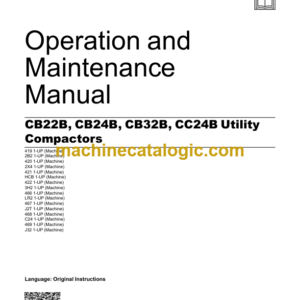 Caterpillar CB22B CB24B CB32B CC24B Utility Compactors Operation and Maintenance Manual