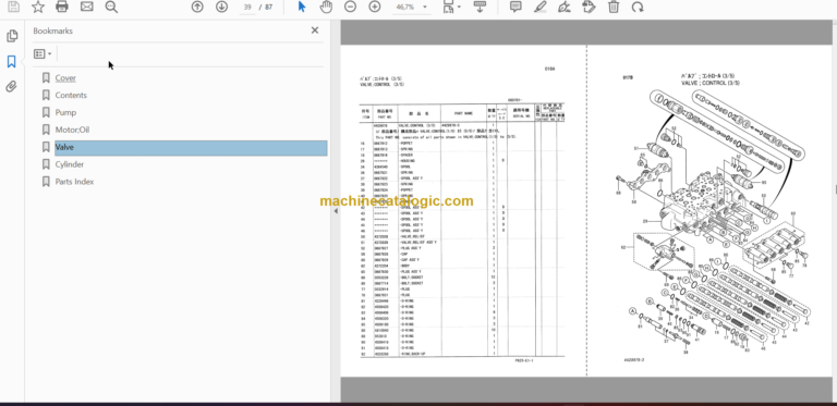 Hitachi MA145-5 Amphibious Soft Terrain Vehicle Parts Catalog & Equipment Components Parts Catalog