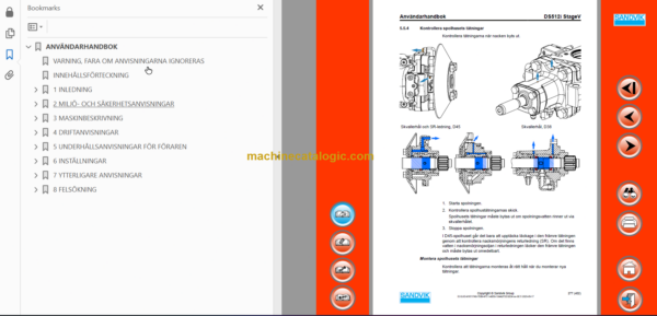 Sandvik DS512i Drill Rig Operator's and Maintenance Manual (123B76931-1 Swedish)