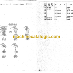 Hitachi F90 TRUCK CRANE PARTS LIST