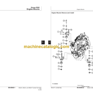 John Deere 853JH 903JH and 909JH Tracked Harvester Repair Technical Manual