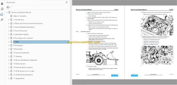 Sandvik LH621i Mining Loader Service and Parts Manual (L621DCMA0A0571)