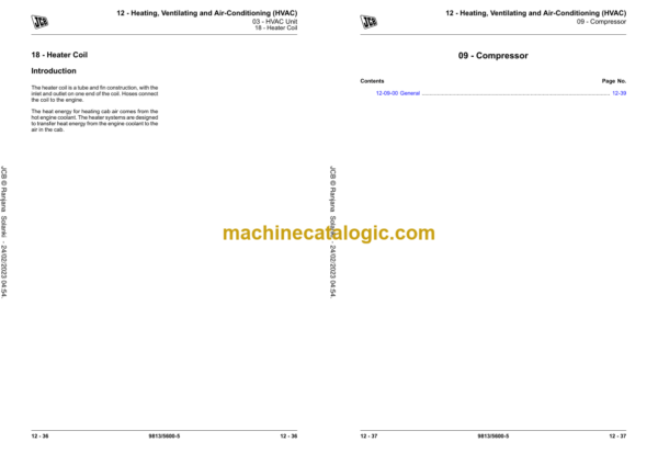 JCB Loadall T4i 10.5m and below Lift Arm (T4i Euro UN3GB3) Service Manual