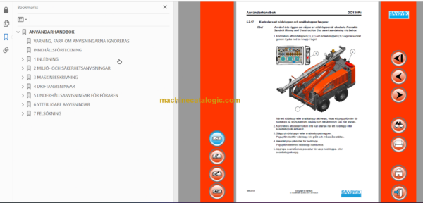 Sandvik Commando DC130Ri Drill Rig Operator's and Maintenance Manual (TIER3 50040 Swedish)