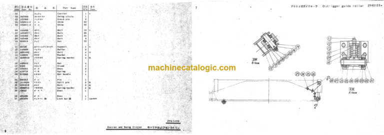 Hitachi F90 TRUCK CRANE PARTS LIST