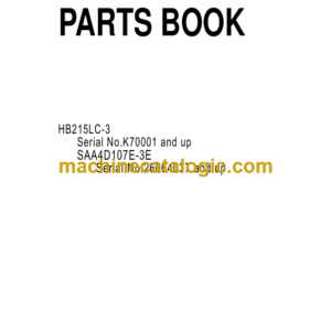 Komatsu HB215LC-3 Hybrid Excavator Parts Book