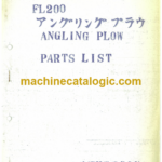 Furukawa FL200 SNOW DOZER ANGLING PLOW Parts Catalog