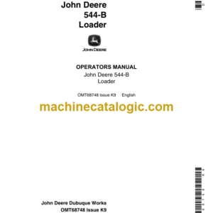 John Deere 544-B Loader Operators Manual (OMT68748)