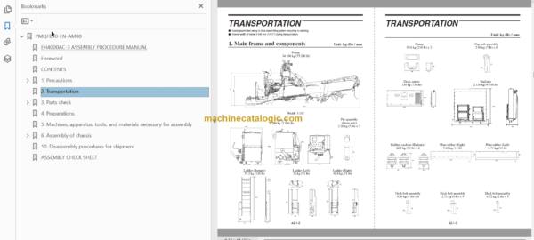 Hitachi EH4000AC-3 Technical and Assembly Procedure and Workshop Manual