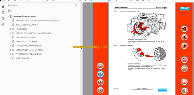 Sandvik DS512i Drill Rig Operator's and Maintenance Manual (123B83597-1 Swedish)