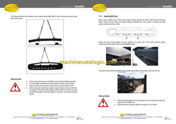 Strickland Installation Operator's and Maintenance Manual Strickland Installation TABLE OF CONTENTS: