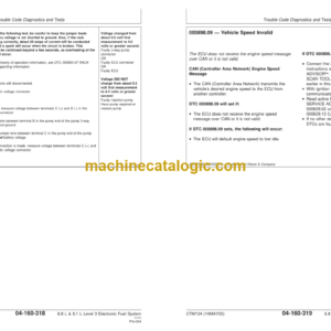 John Deere POWERTECH 6.8 L & 8.1 L Diesel Engines Level 3 Electronic Fuel Systems with Bosch In-Line Pump Technical Manual (CTM134)