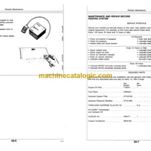 John Deere 315C Sideshift Backhoe Loader Parts Catalog (OMT133422)