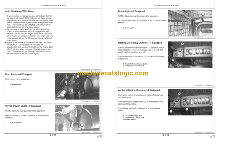 John Deere 332 Skid Steer Operators Manual (OMT205052)