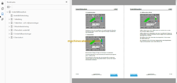 Sandvik LH621 Mining Loader Operator's and Maintenance Manual (L721D342 Swedish)