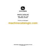 John Deere 300D 310D AND 315D BACKHOE LOADERS Parts Catalog (PC2321)