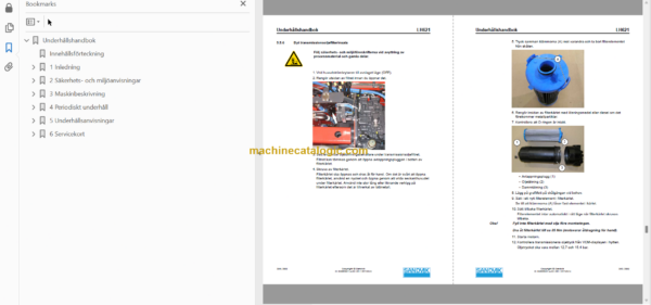 Sandvik LH621 Mining Loader Operator's and Maintenance Manual (L721D342 Swedish)