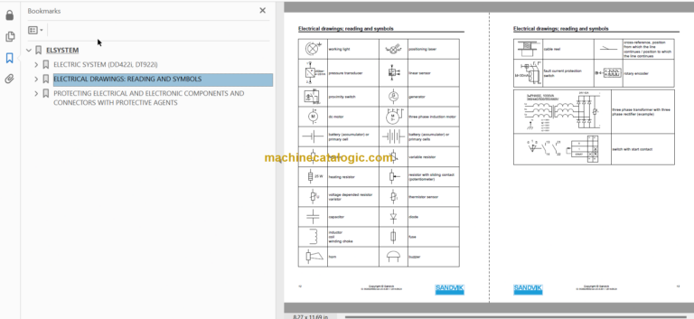 Sandvik DT922i Tunnelling Drill Service and Parts Manual (119D61465-1)