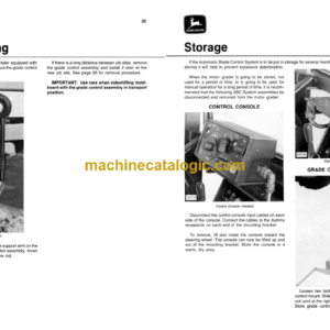 John Deere JD670 JD670-A AND JD672-A Motor Graders Blade Control System Operators Manual (OMT65038)