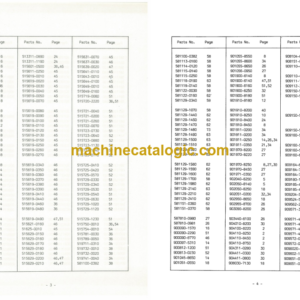 Furukawa FL130 FL150 FL170A 6BD1 Engine Parts Catalog