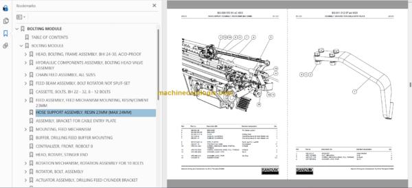 Sandvik DS512i Drill Rig Service and Parts Manual(120B68009-1)