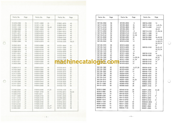 Furukawa FL130 FL150 FL170A 6BD1 Engine Parts Catalog