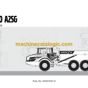 VOLVO A25G Articulated Haulers Parts Catalog