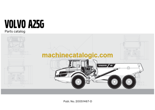 VOLVO A25G Articulated Haulers Parts Catalog