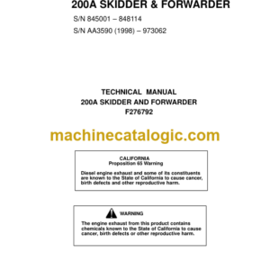 Timberjack 200A Skidder and Forwarder Technical Manual