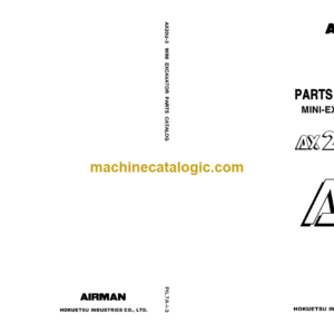 Hitachi AX20u-3 Mini Excavator Parts Catalog