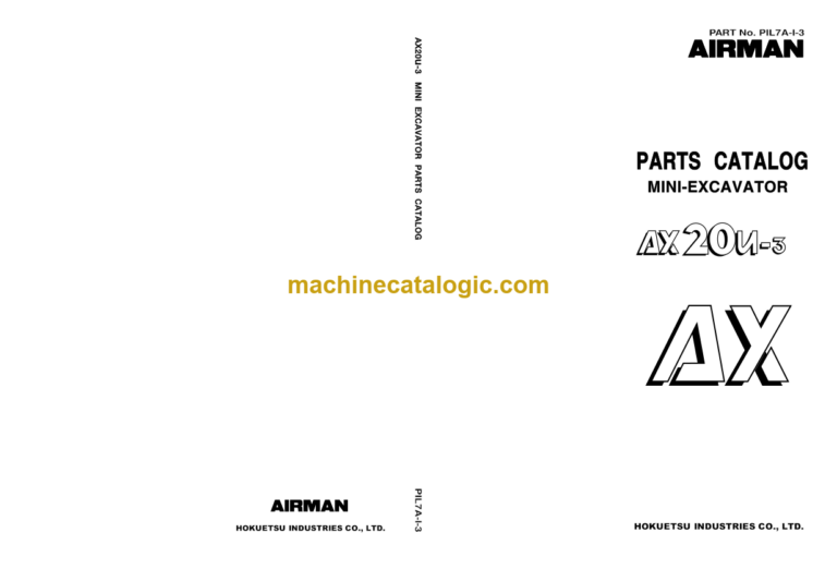 Hitachi AX20u-3 Mini Excavator Parts Catalog