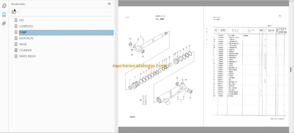 Hitachi EX5 Excavator Parts Catalog & Equipment Components Parts Catalog