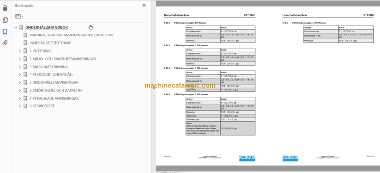 Sandvik Commando DC130Ri Drill Rig Operator's and Maintenance Manual (TIER3 50040 Swedish)