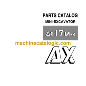 Hitachi AX17U-4 Mini Excavator Parts Catalog