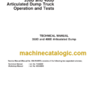 John Deere 350D and 400D Articulated Dump Truck Operation and Tests Technical Manual