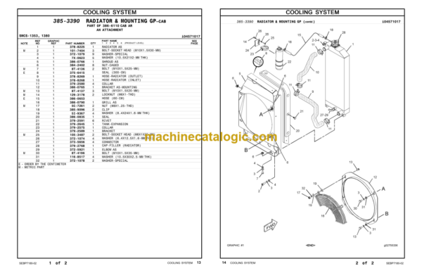 CAT 302.7D CR Tier3 Mini Hydraulic Excavator Parts Manual