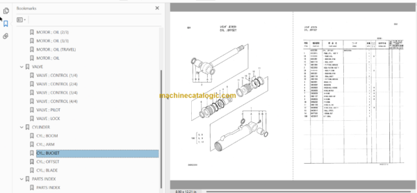 Hitachi EX20UR-2C Excavator Parts Catalog & Equipment Components Parts Catalog