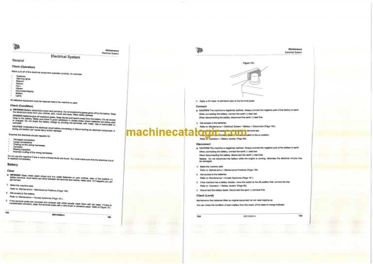 JCB HYDRADIG 110W Operator Manual