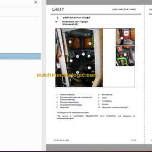 Sandvik LH517 Mining Loader Operator’s and Maintenance Manual (L917D216 Swedish)