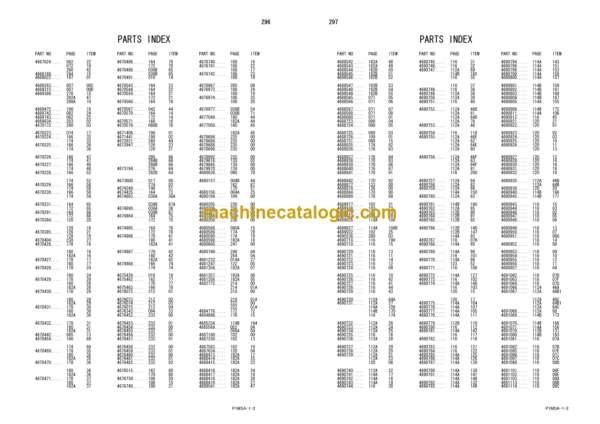 Hitachi AX17U-4 Mini Excavator Parts Catalog