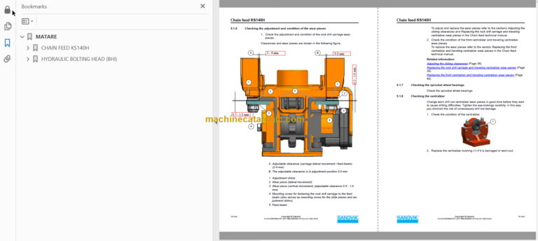 Sandvik DS512i Drill Rig Service and Parts Manual (121B69683-1)