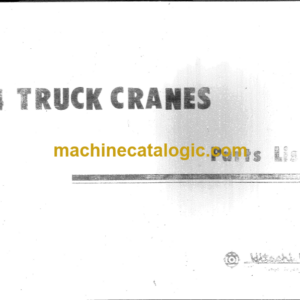 Hitachi F34 TRUCK CRANES PARTS LIST