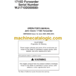 Timberjack 1710D Forwarder Operators Manual (SN WJ1710D000680-)