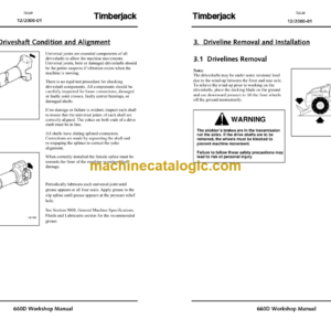 Timberjack 660D Skidder Technical Manual